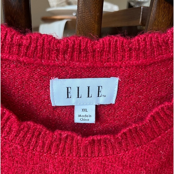 ELLE argyle red sweater, size XXL. Soft and cozy! Holiday ready! - Picture 3 of 7
